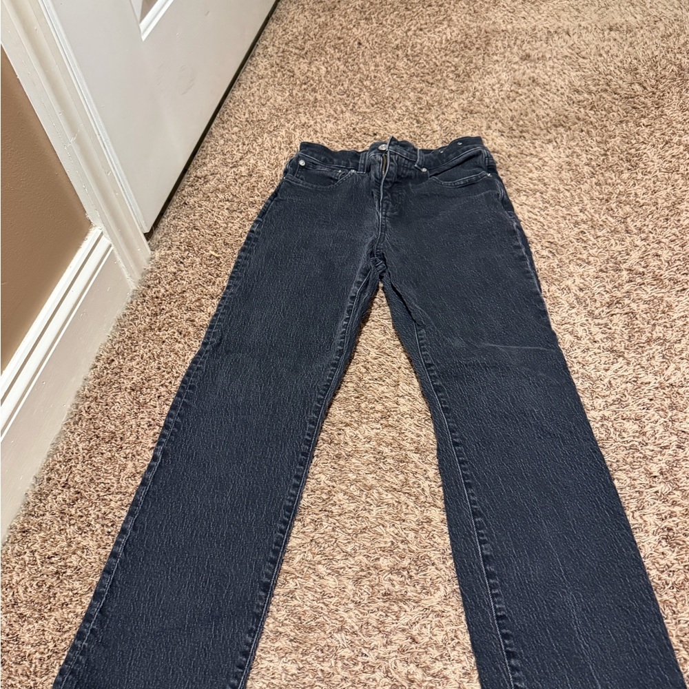 Madewell Dark Blue Straight Leg Jeans